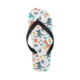 Cute Crocodile Pattern Unisex Flip Flops