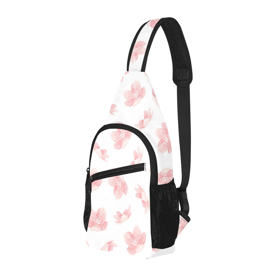 Pink sakura cherry blossom pattern All Over Print Chest Bag