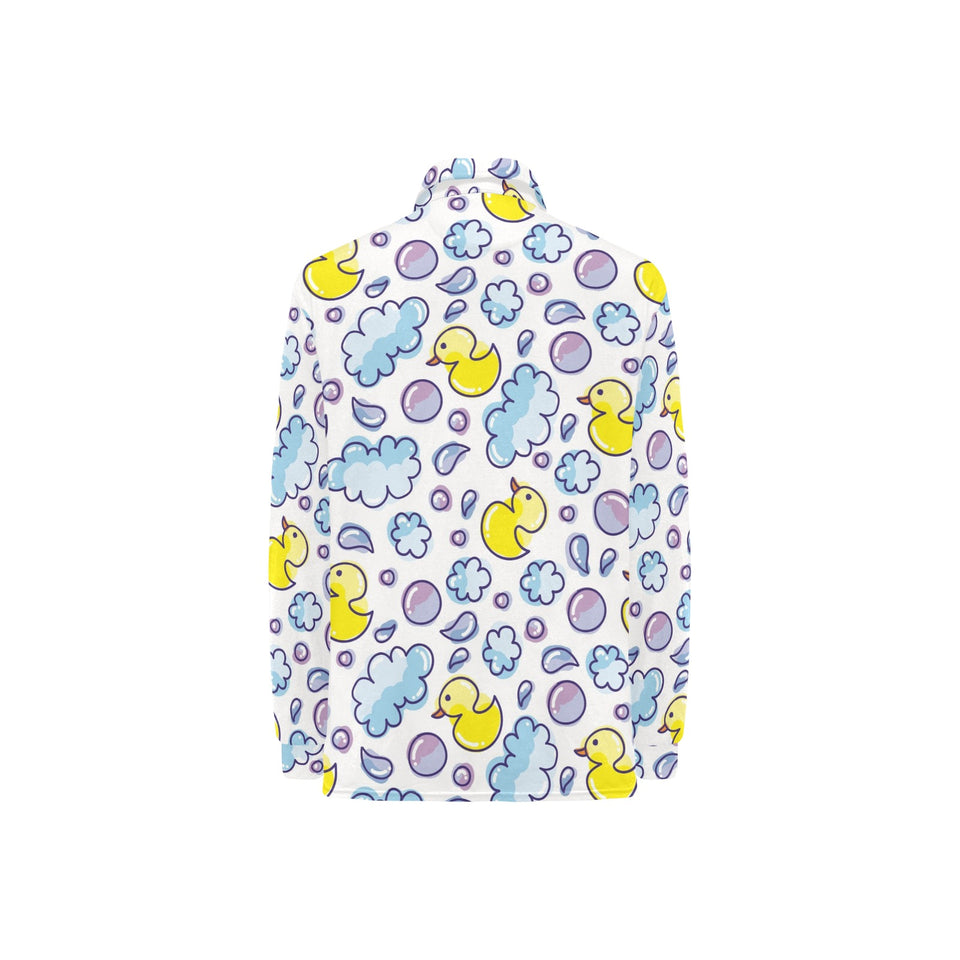 Duck Pattern Print Design 01 Women's Long Sleeve Polo Shirt