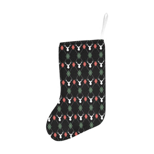 Deer Christmas new year pattern argyle Christmas Stocking