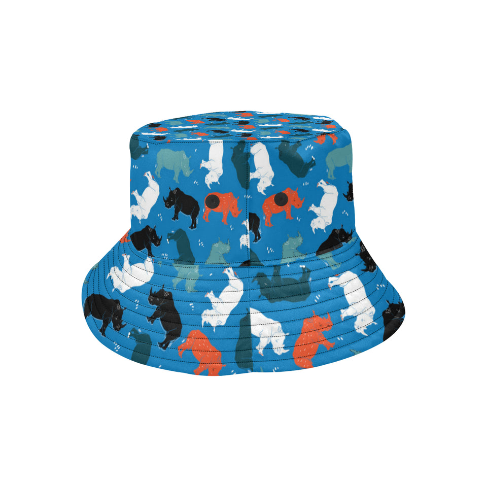Colorful rhino pattern Unisex Bucket Hat