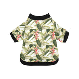 heliconia pattern All Over Print Pet Dog Round Neck Fuzzy Shirt
