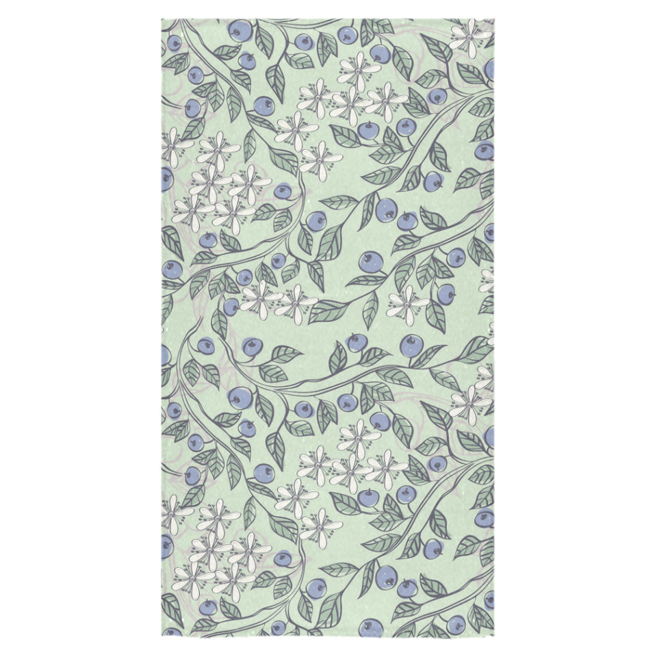 hand drawn blueberry pattern Bath Towel