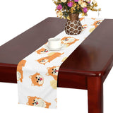 Brown pomeranian pattern Table Runner