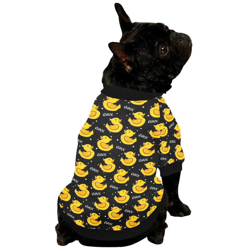 Duck Pattern Print Design 05 All Over Print Pet Dog Round Neck Fuzzy Shirt