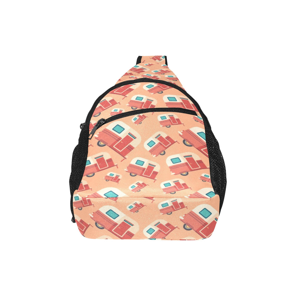 Camper Van Pattern Print Design 03 All Over Print Chest Bag