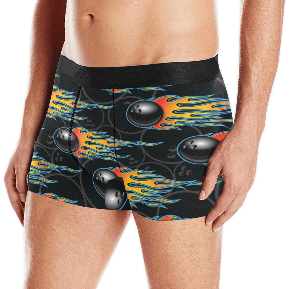 Bowling balls flame pattern Men's All Over Print Boxer Briefs Men's Underwear