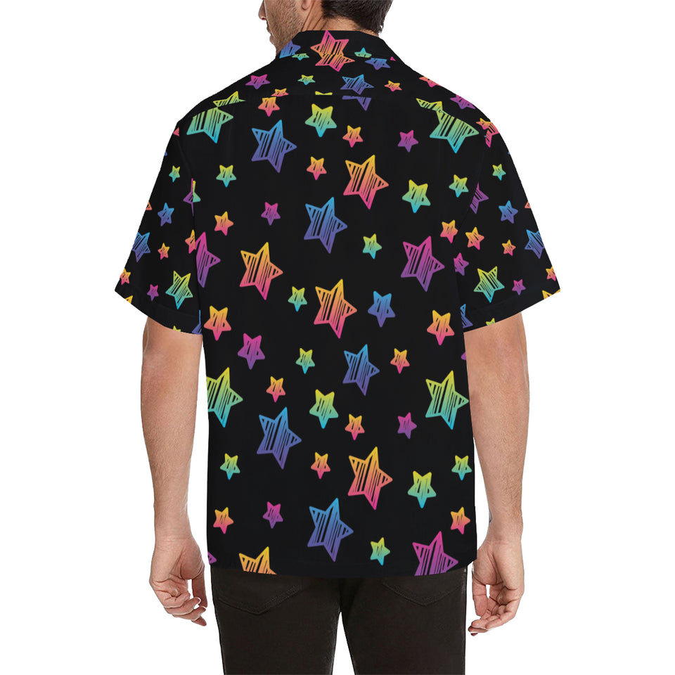 Colorful star pattern Men's All Over Print Hawaiian Shirt