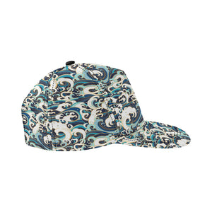 Japanese wave pattern All Over Print Snapback Cap