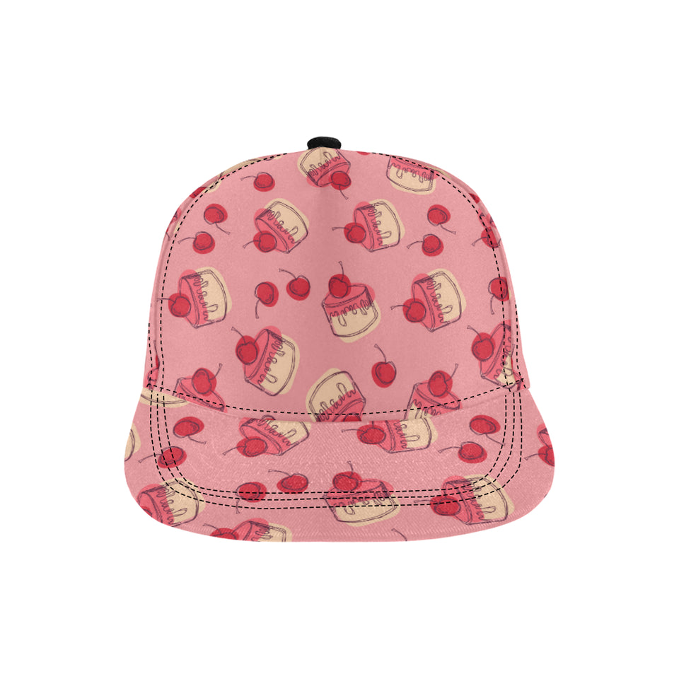 Cake cherry pattern All Over Print Snapback Cap