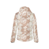 Beautiful hexagon japanese pattern Women's Padded Hooded Jacket