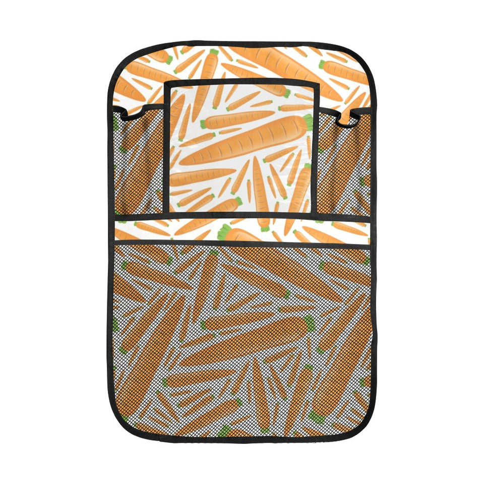 Carrot Pattern Print Design 02 Car Seat Back Organizer