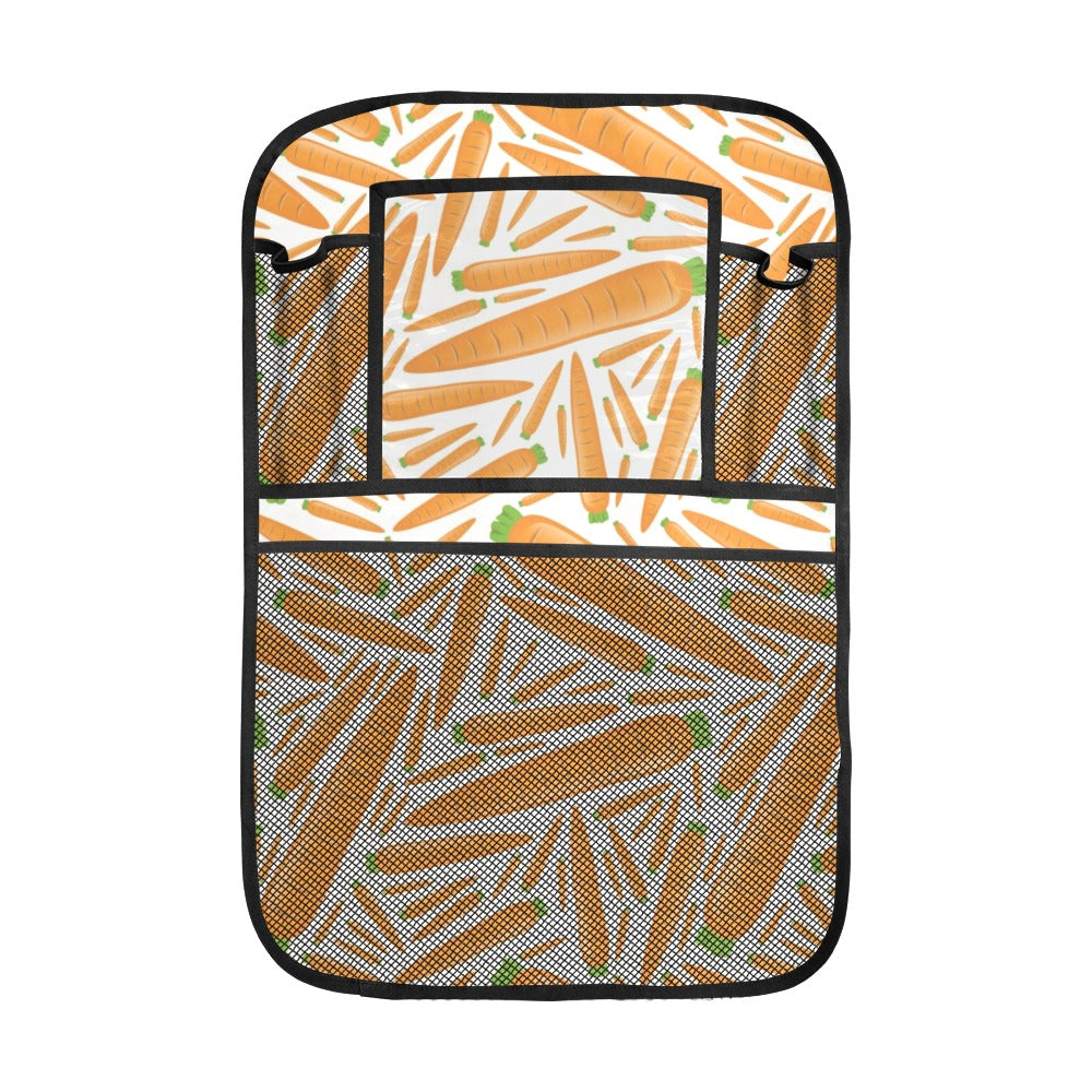 Carrot Pattern Print Design 02 Car Seat Back Organizer