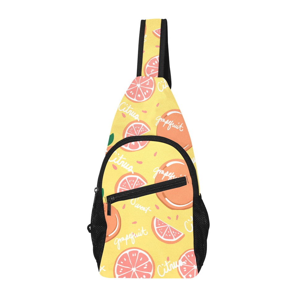 Grapefruit yellow background All Over Print Chest Bag