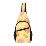 Grapefruit yellow background All Over Print Chest Bag