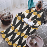 French fries dark background Blanket Robe with Sleeves