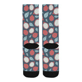 dragon fruits dark blue background Crew Socks