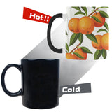 Oranges pattern background Morphing Mug Heat Changing Mug