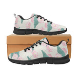 Pink lotus waterlily leaves pattern Men's Sneaker Shoes