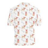 Chihuahua bone paw pattern Men's All Over Print Polo Shirt