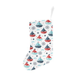 Cute color paper sailboat pattern Christmas Stocking
