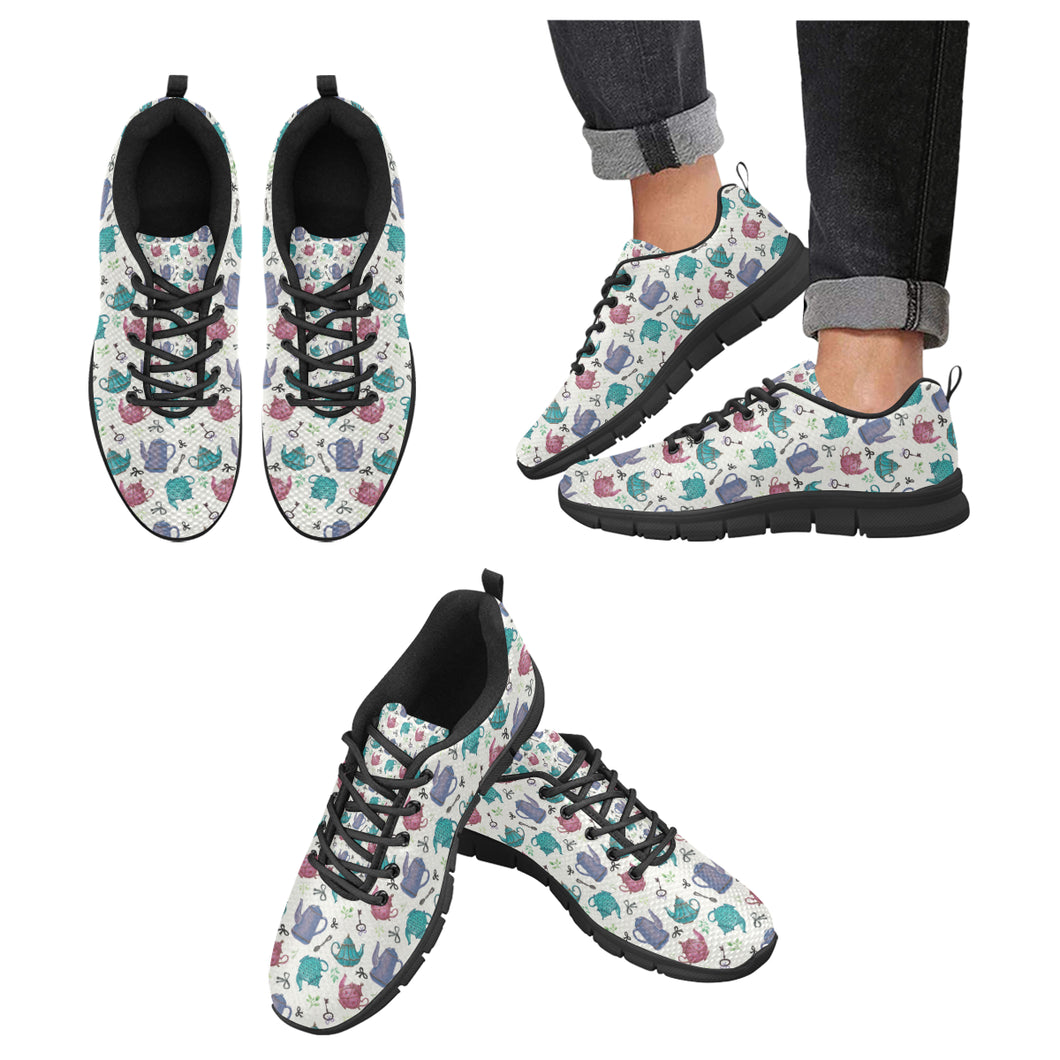 Tea pots Pattern Print Design 05 Men's Breathable Sneakers ( Model 055)