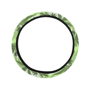 Canabis Marijuana Weed Pattern Print Design 01 Car Steering Wheel Cover