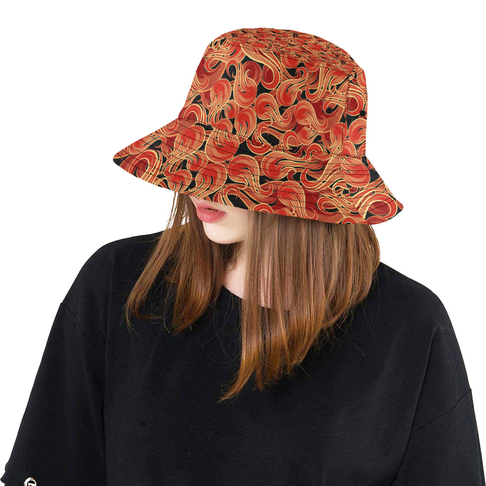 Fire flame pattern Unisex Bucket Hat