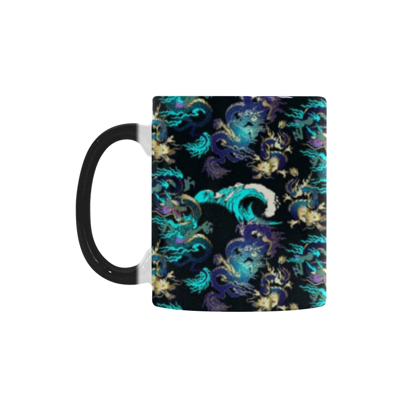 Dragon sea wave pattern Morphing Mug Heat Changing Mug