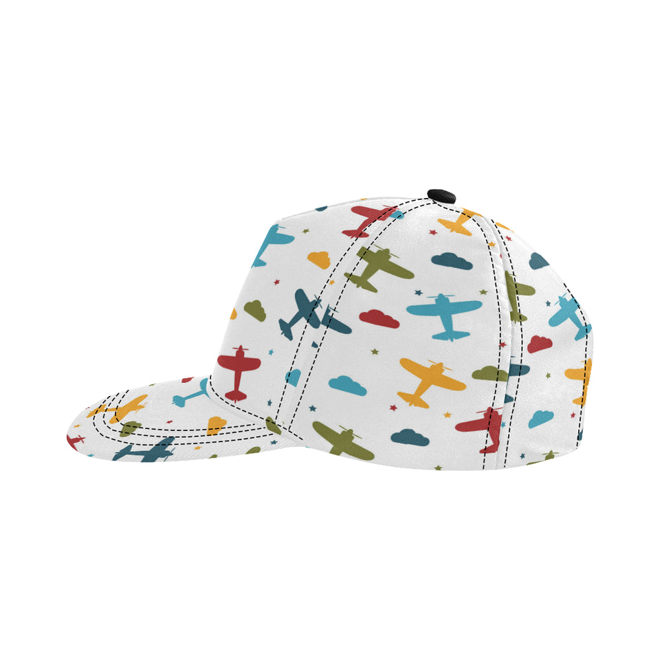 Airplane star cloud colorful All Over Print Snapback Cap