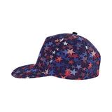 Red blue star pattern All Over Print Snapback Cap