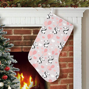 Cute panda ballon heart pattern Christmas Stocking
