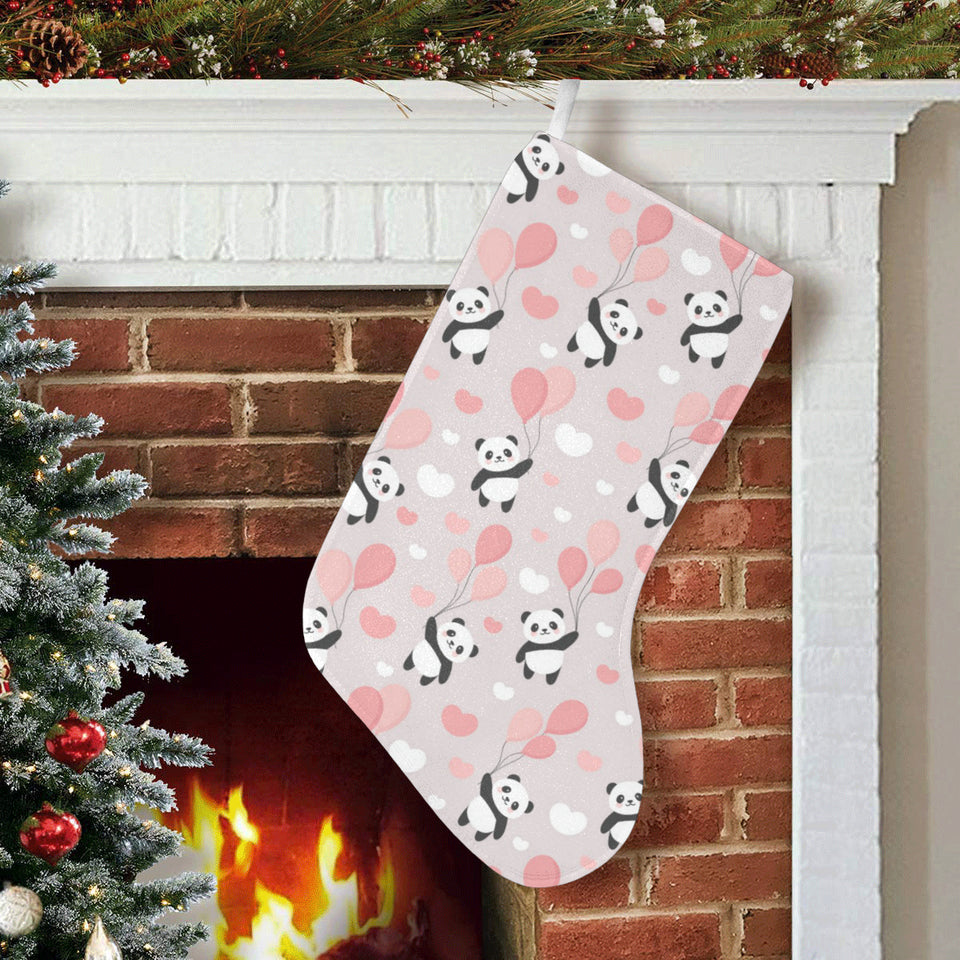 Cute panda ballon heart pattern Christmas Stocking