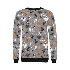 Halloween design pattern Women's Crew Neck Sweatshirt