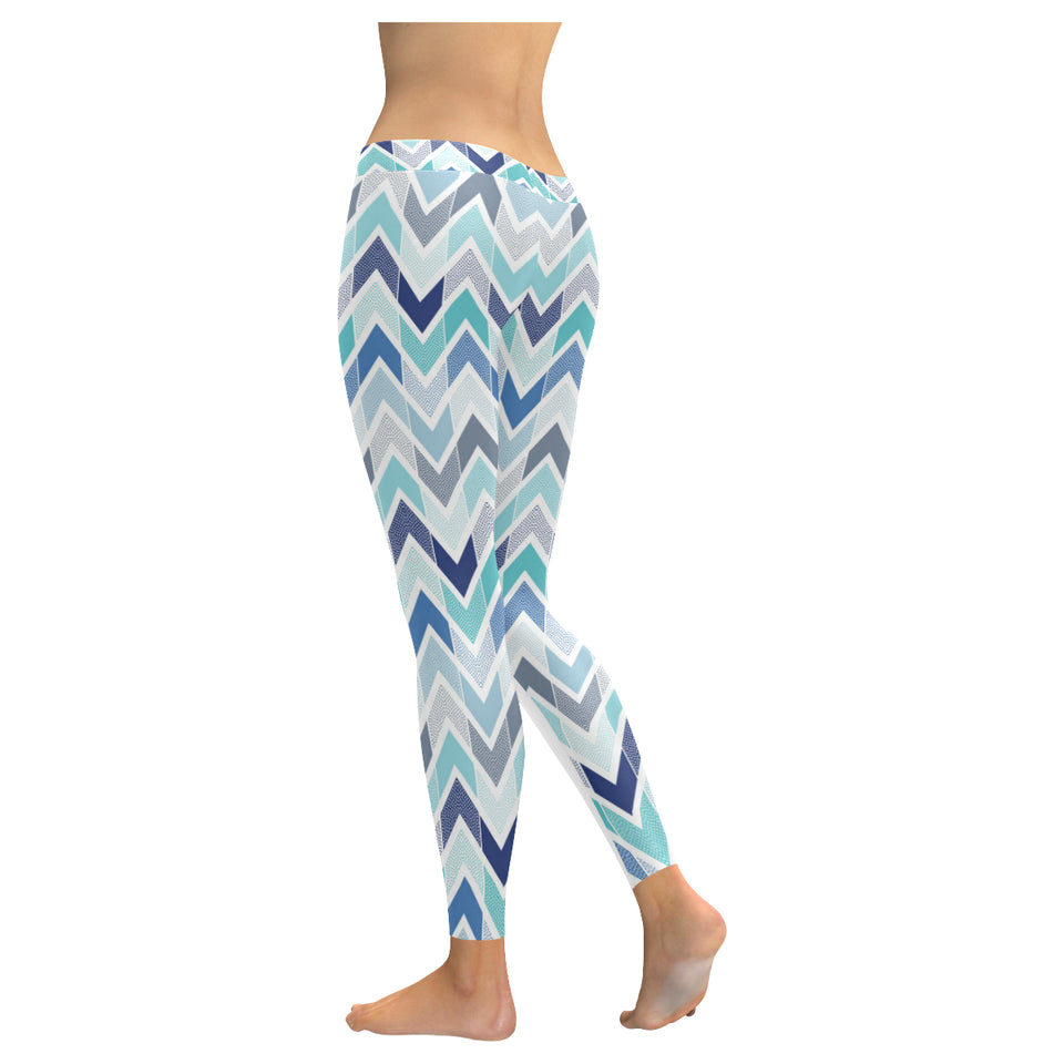 zigzag  chevron blue pattern Women's Legging Fulfilled In US
