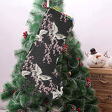 Japanese crane pink sakura pattern Christmas Stocking