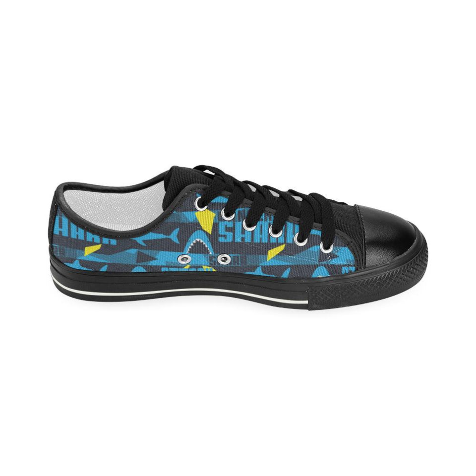 Shark dangerous Kids' Boys' Girls' Low Top Canvas Shoes Black