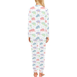 Hippopotamus Pattern Print Design 03 Women's All Over Print Pajama Set