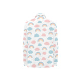 Cute rainbow clound pattern Women's Long Sleeve Polo Shirt