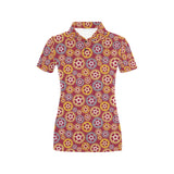 Gear Pattern Print Design 04 Women's All Over Print Polo Shirt