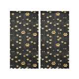 Dog Paws Pattern Print Design 05 Gauze Curtain