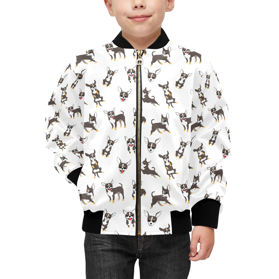 Chihuahua dog pattern Kids' Boys' Girls' Bomber Jacket