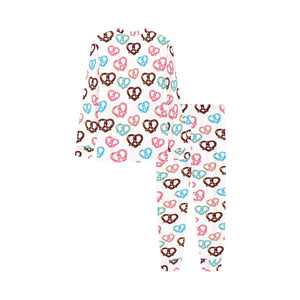 Pretzels Pattern Print Design 04 Kids' Boys' Girls' All Over Print Pajama Set