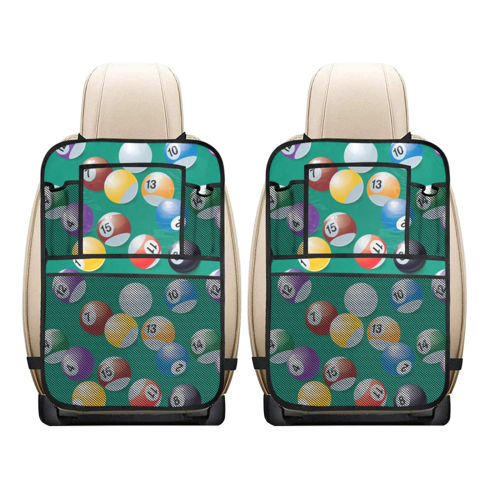 Billiard Ball Pattern Print Design 01 Car Seat Back Organizer