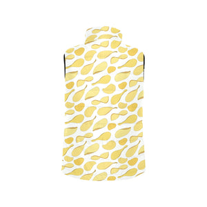 Potato Chips Pattern Print Design 02 Women's Padded Vest