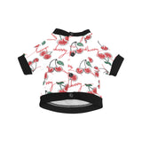 Hand drawn cherry pattern All Over Print Pet Dog Round Neck Fuzzy Shirt