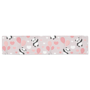 Cute panda ballon heart pattern Table Runner