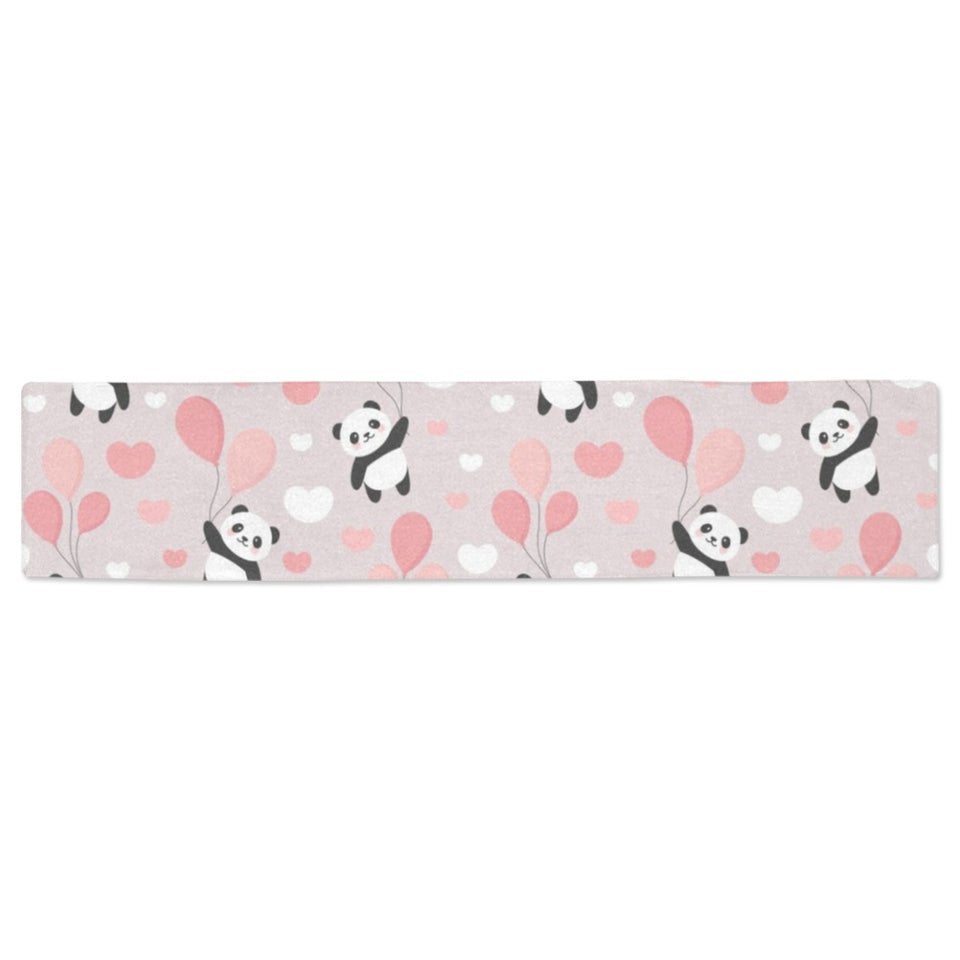 Cute panda ballon heart pattern Table Runner