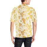 Gold grape pattern Men's All Over Print Polo Shirt