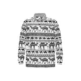 Camel polynesian tribal pattern Men's Long Sleeve Polo Shirt